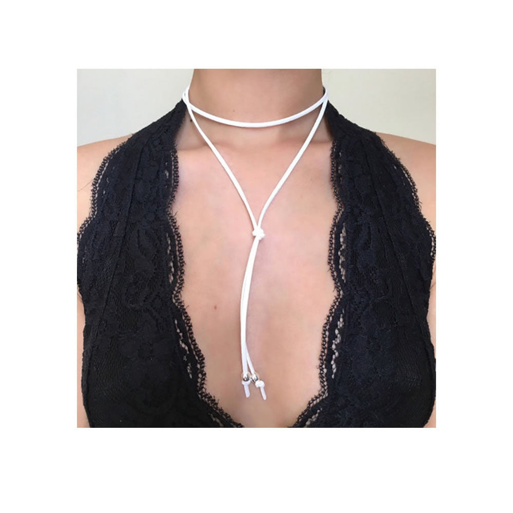 white velvet choker necklace