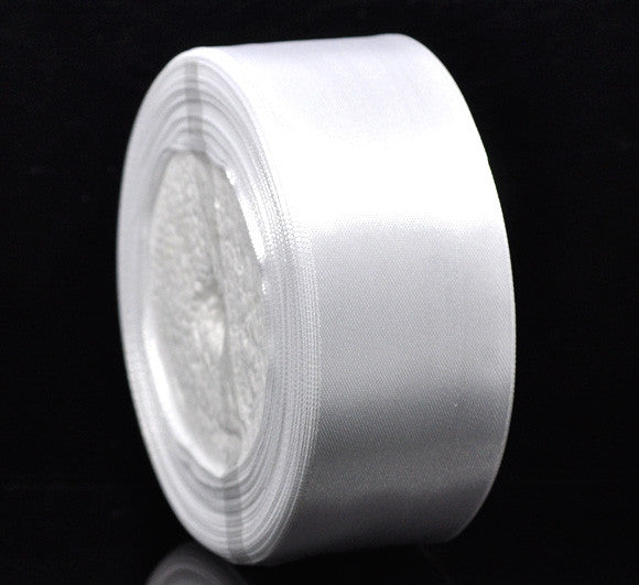 wide white satin ribbon