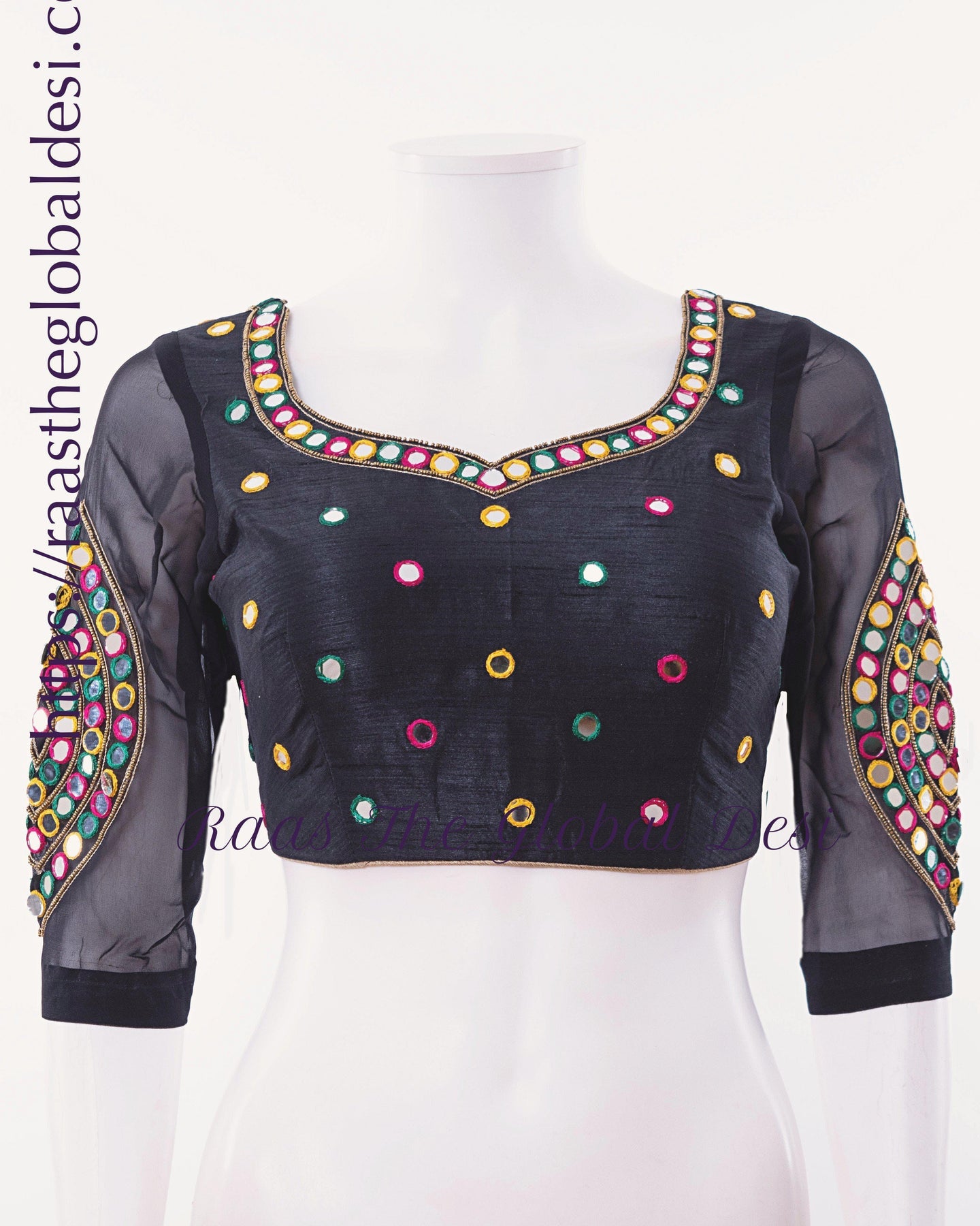 readymade saree blouse online USA | MIRROR WORK BLOUSE