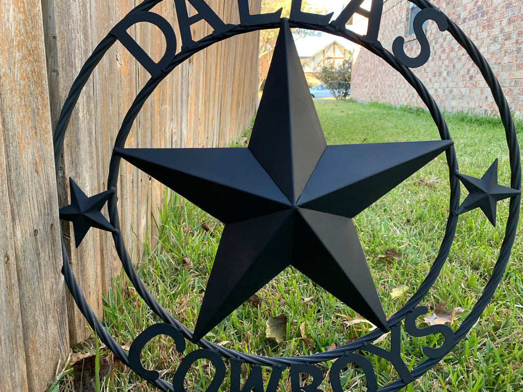 Dallas Cowboys Rustic Black Lone Star Metal Art Western Home Decor Egifthome Com