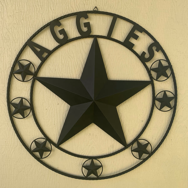 AGGIES TEXAS A&M BARN LONE STAR METAL CUSTOM VINTAGE CRAFT TEAM STAR WESTERN HOME DECOR HANDMADE 24",32",36",40",42",44",46",50"
