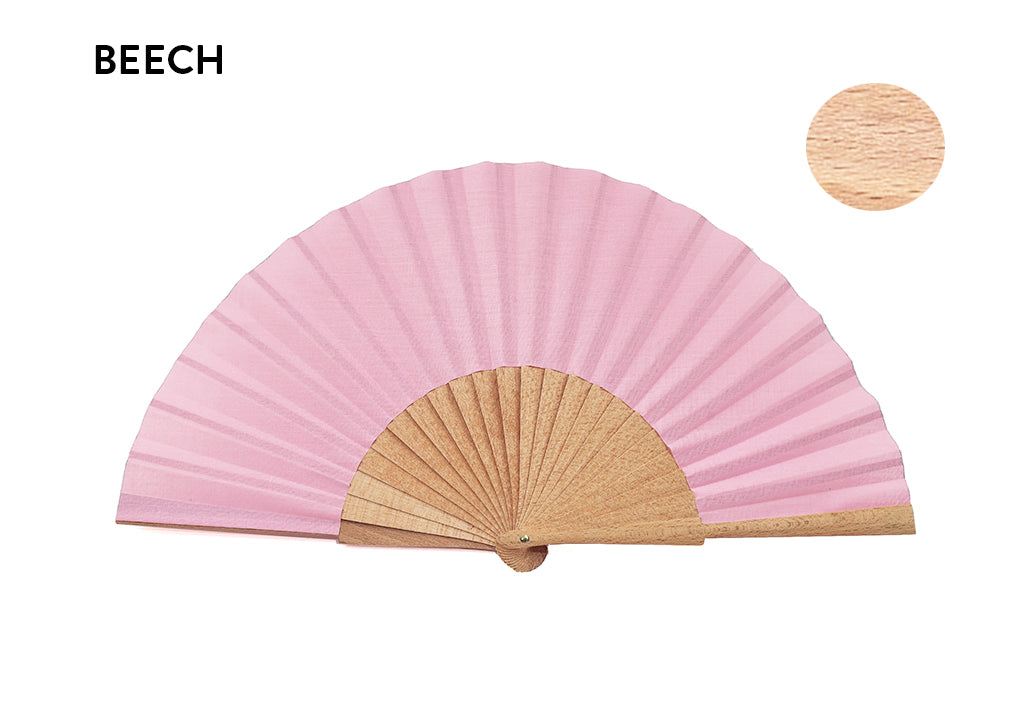 Example of beech wood for Khu Khu custom wedding hand fans