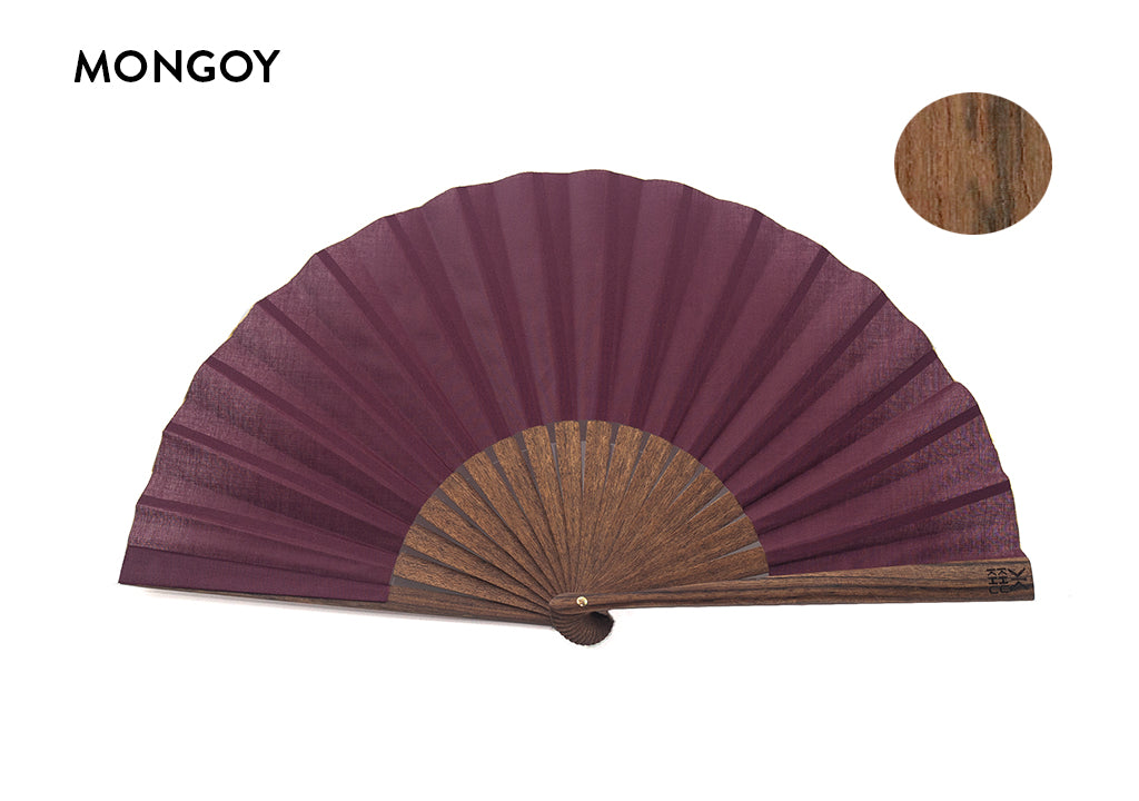 Example of mongoy wood for Khu Khu custom made wedding hand fans