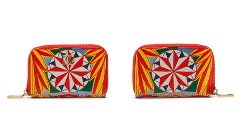 Dolce and Gabbana print wallet with graphic bold colour print