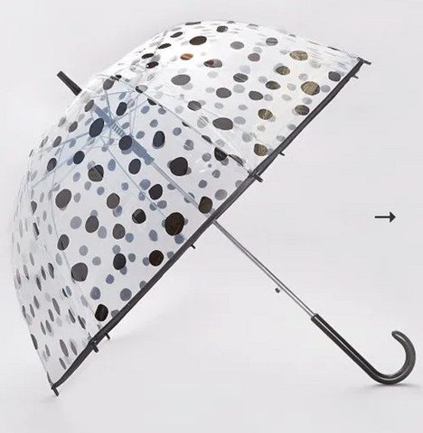 Dalmatian Spot print on transparent plastic umbrella from Kiabi