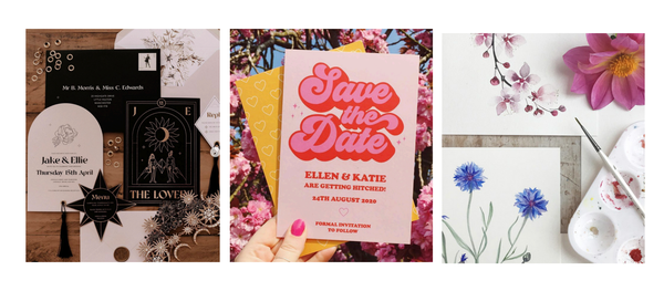 Examples of wedding illustrators for collaborations for your Khu Khu custom wedding fan 