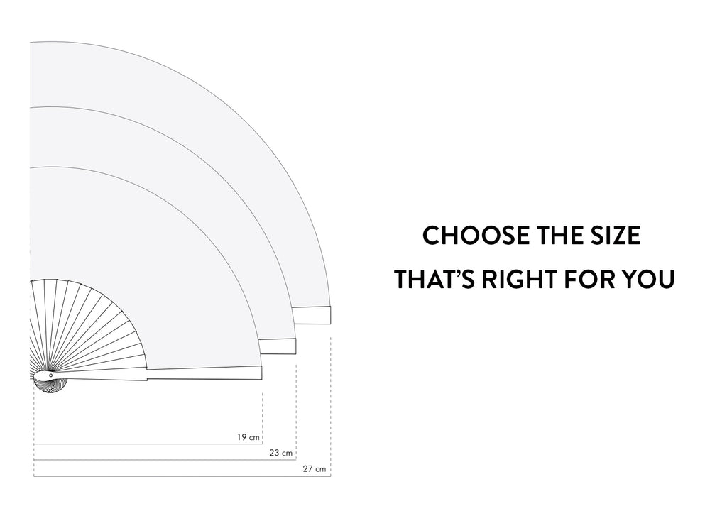 Khu Khu Custom Wedding Hand-Fan Sizing Chart