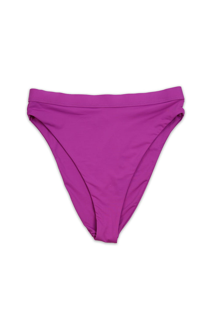 purple high waisted bikini bottoms