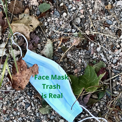 face masks create trash and danger to wildlife