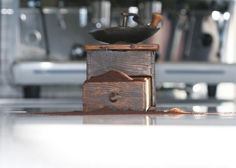 antique coffee grinder