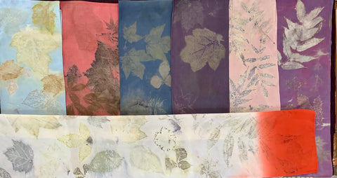Anne Boyd enviro-friendly dyed scarves made with yokodana.com silks