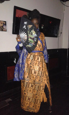 Customer Diata in self-made kimono
