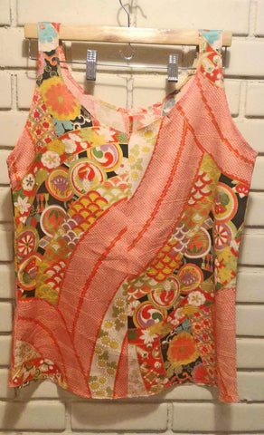 silk blouse using vintage silk kimono fabics from yokodana kimono