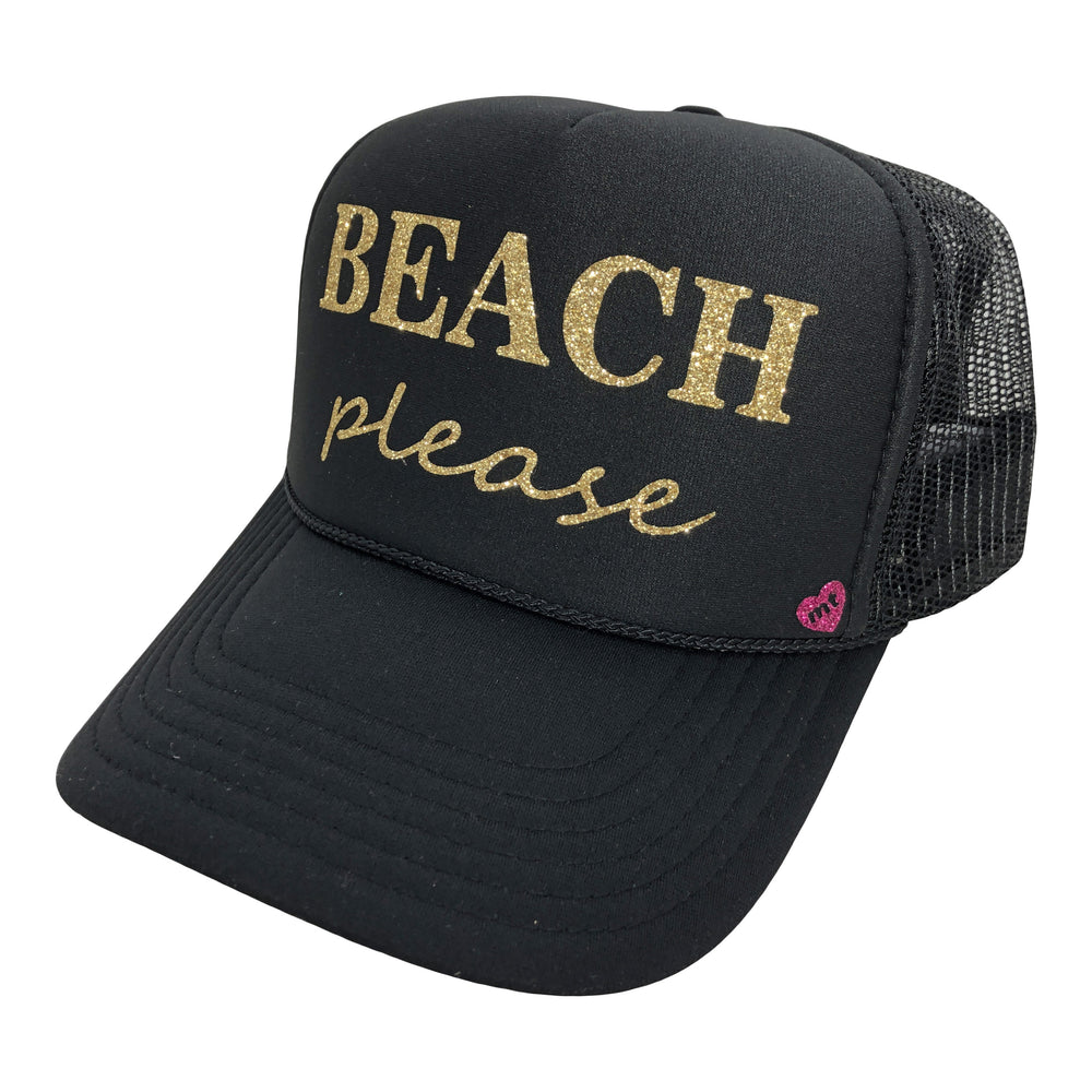 beach please trucker hat