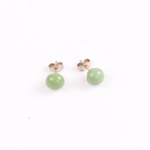 green stud earrings