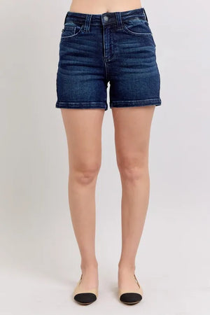 Alexis Judy Blue High Waist Back Flap Pocket Denim Shorts - Royal + Reese