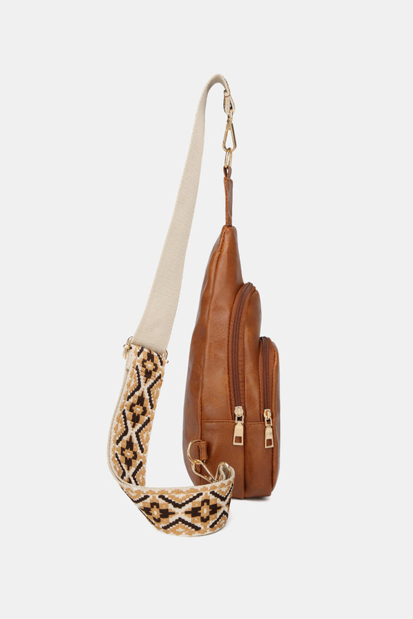 LV Dupe - Printed PU Leather Sling Bag -- Deal of The Day! Cream / One Size