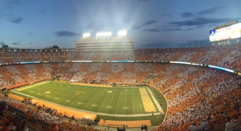 At UT's Neyland Stadium, there is orange. And there is white. It is arrayed in a checkerboard pattern. It does not seem to affect what happens on the field of play in any way. It's pretty, though.