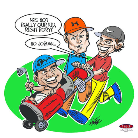 Jason Day can bring it on the course and in the interview room. (Illustration: Steve Hill)