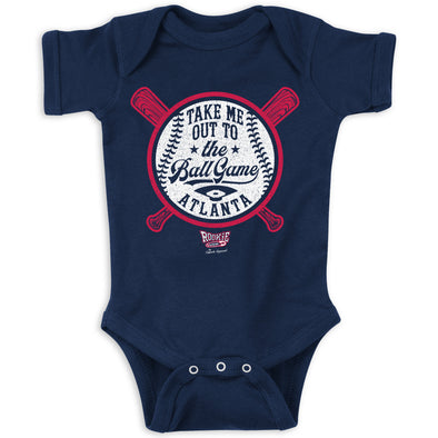 Atlanta Baseball Fans. Drink Up Chop On! Onesie or Toddler T-Shirt 18M / Navy