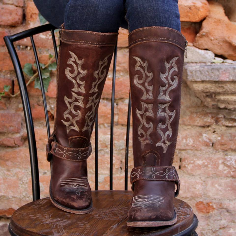 Liberty Black Boots Vintage Canela Tall Women's Boots – West 20 Saddle Co.