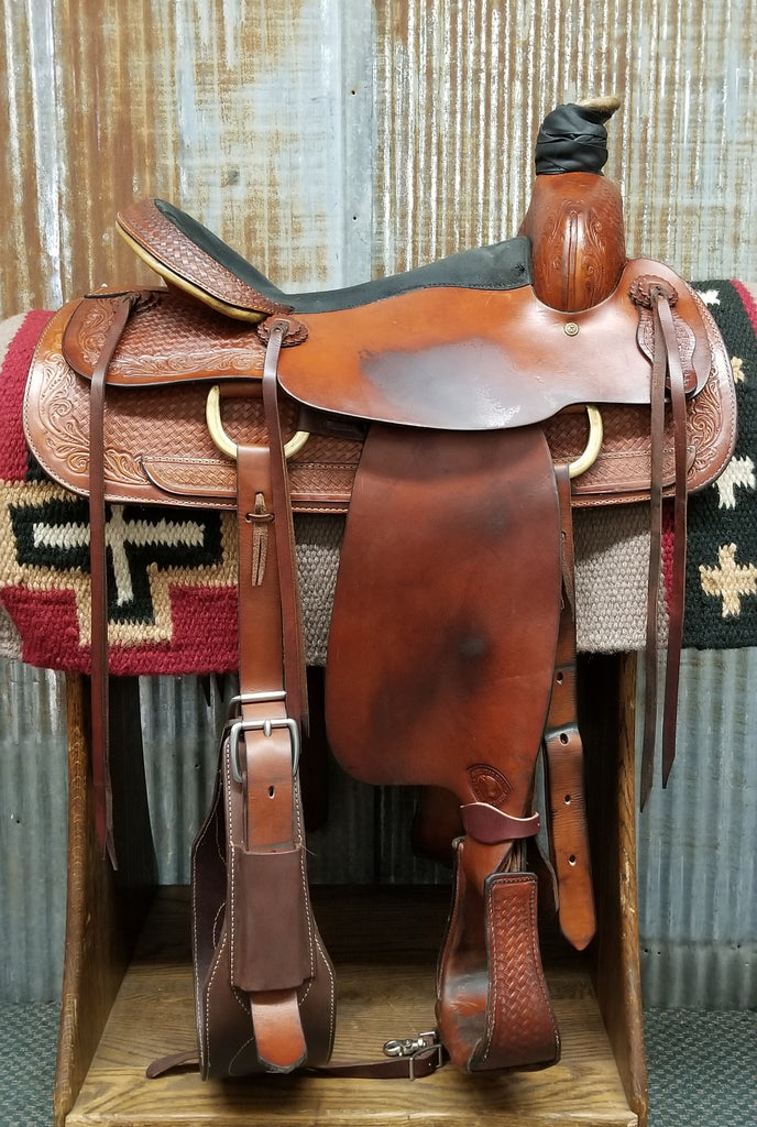 16" Hereford Brand Tex Tan Montgomery Roping Saddle (Gently Used