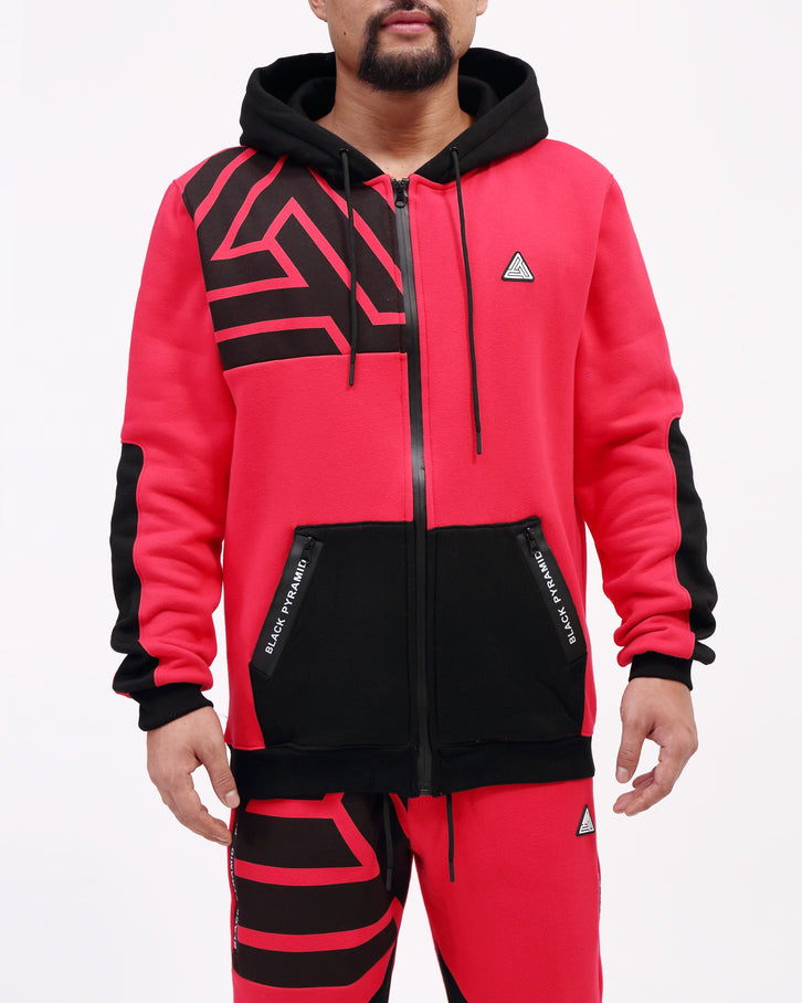 black pyramid red hoodie