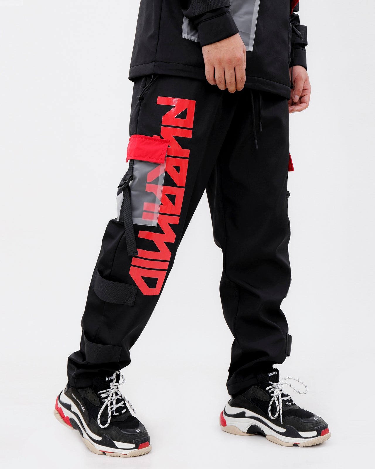 CLEAR POCKET STRAPPED PANTS – Black Pyramid Store