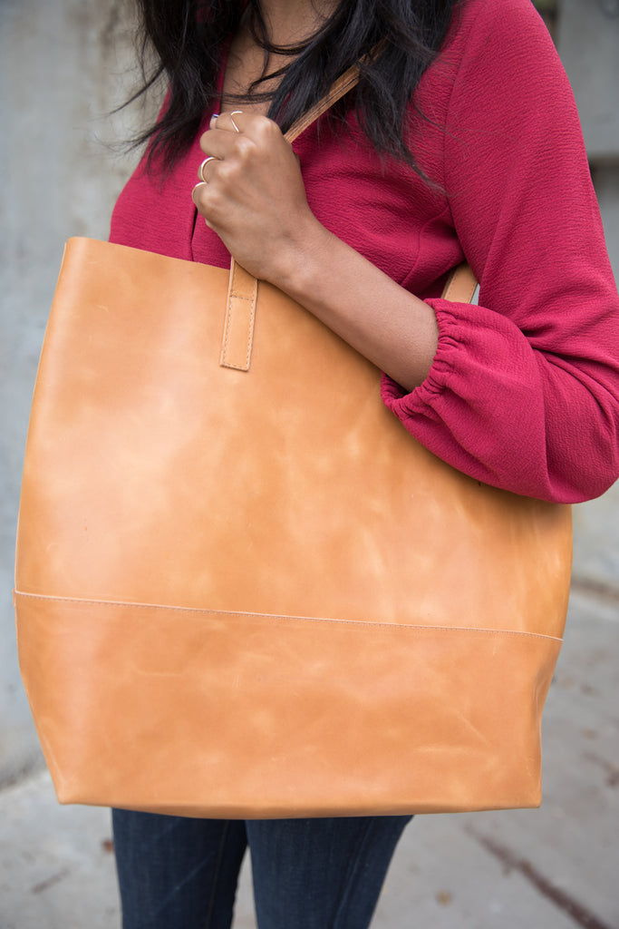 mamuye leather tote