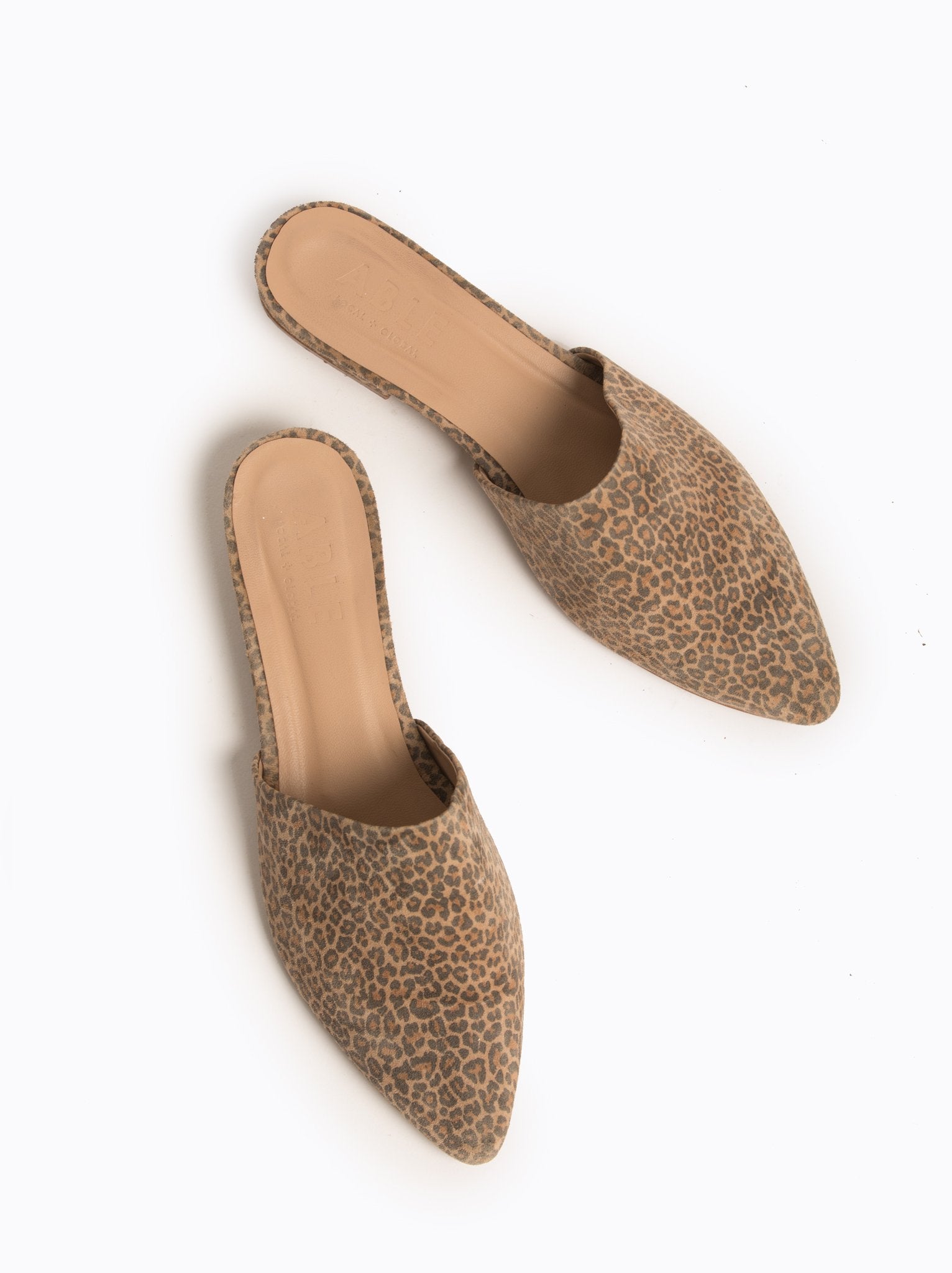 leopard mule shoes