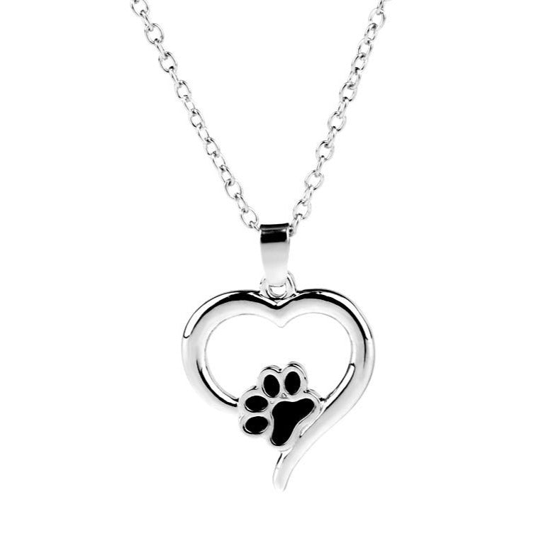 heart paw necklace