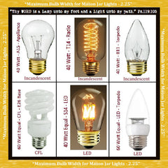 light bulbs for mason jars