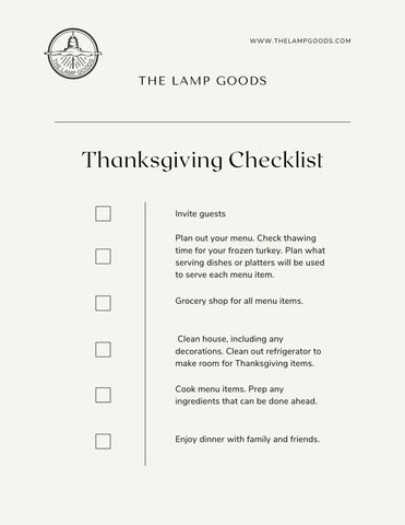 the lamp goods checklist