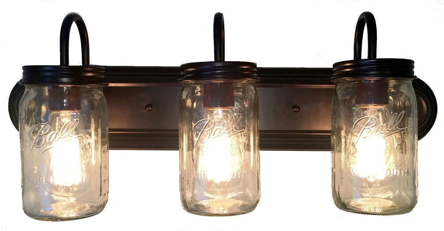 Mason Jar VANITY Light Bathroom Wall Sconce Lighting