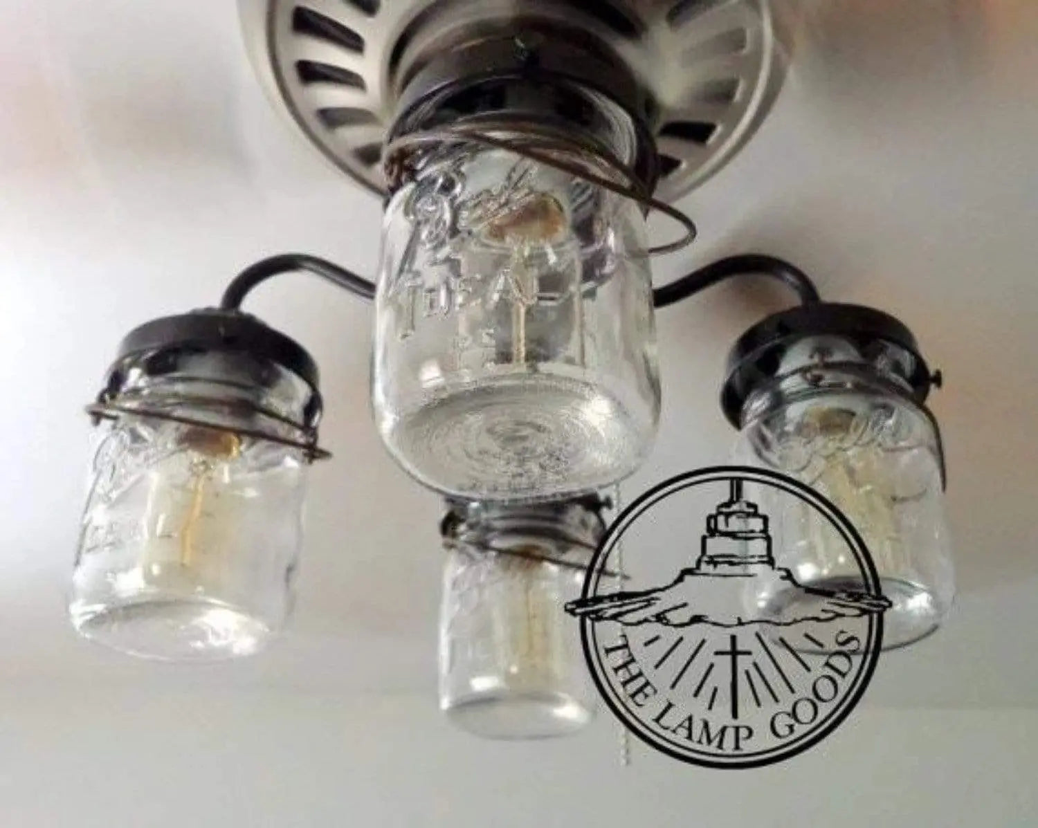 Mason Jar Ceiling Fan LIGHT KIT with Vintage Pints - The ...