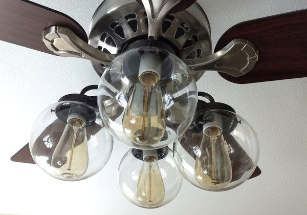 clear fan light globe