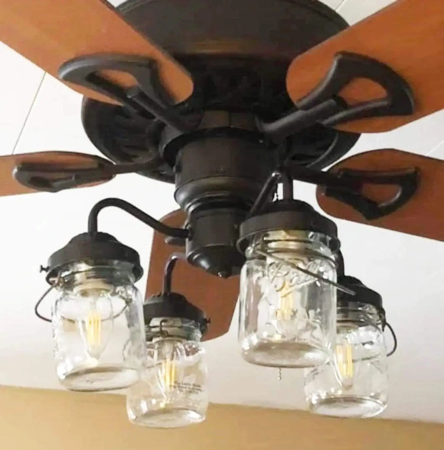 Mason Jar Light Kit For Ceiling Fan With Vintage Pints The Lamp Goods