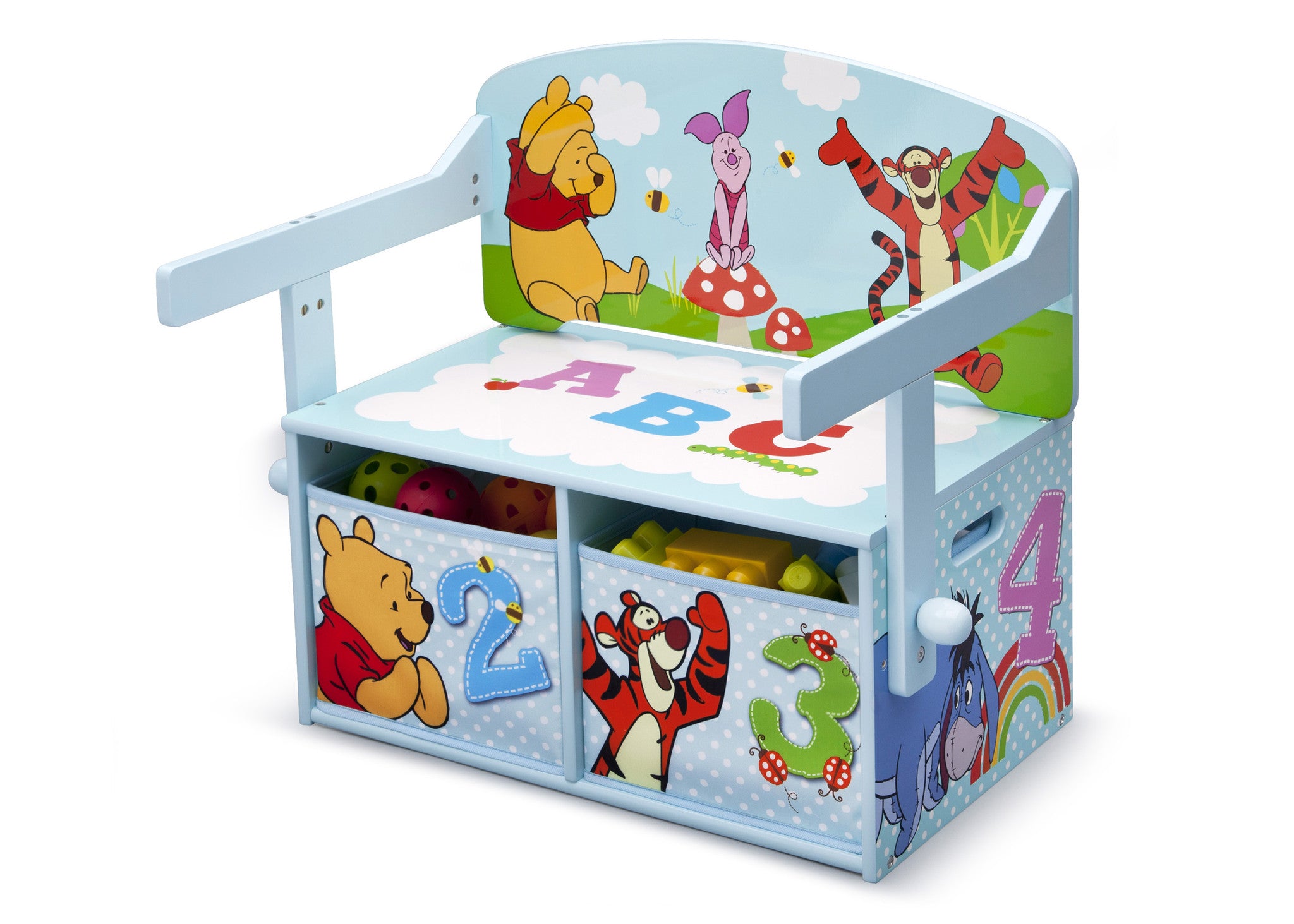 winnie the pooh toy box bench