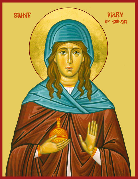 Greek orthodox byzantine icon of Saint Mary of Bethany ...