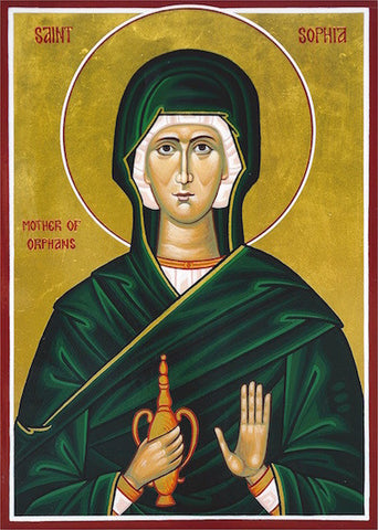 sophia mother orphans icon st orthodox saints icons saint venerable greek christian iconography choose board