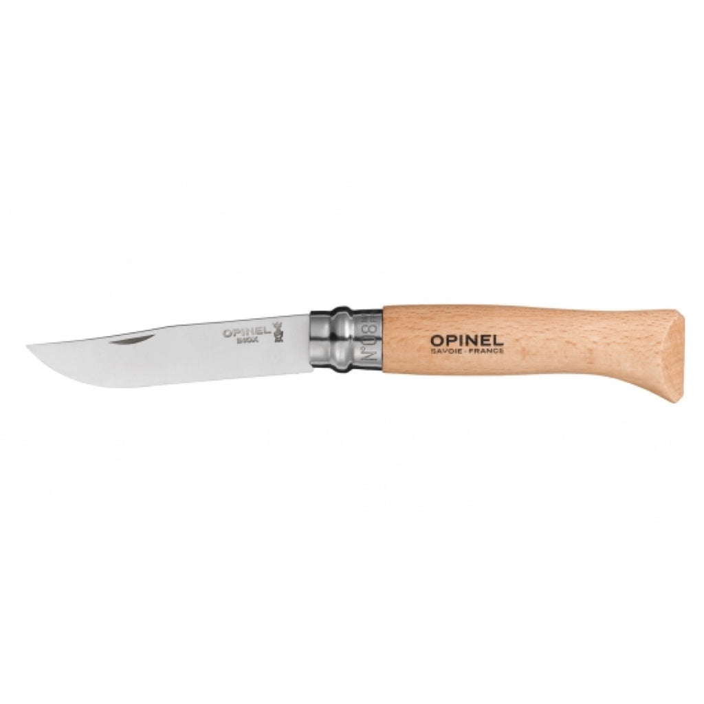 No.08 Oak Engraved Handle Folding Knife - Animalia - OPINEL USA