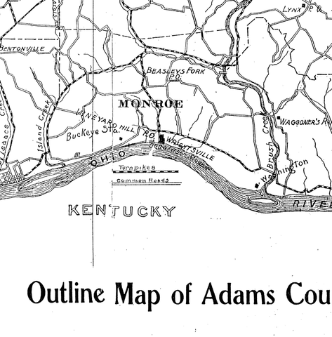 MAP Adams County Ohio Higginson Book Company LLC   Adamsoh Large 