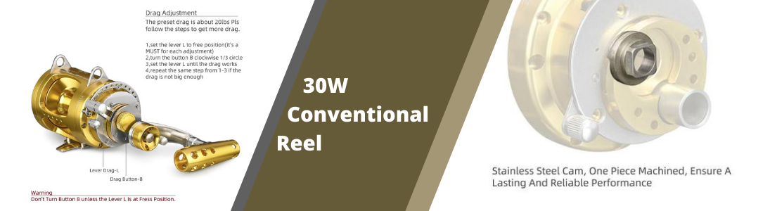 30w conventional golf reel banner