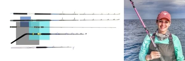 Composite Saltwater Fishing Rods & Poles 1 Pieces for sale