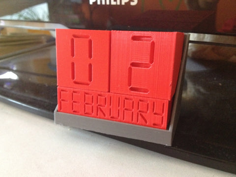 block calendar 3d printer