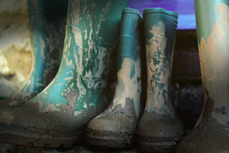 Sticky mud on boots