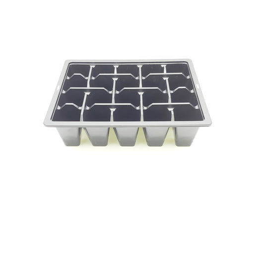 6 Cell Recyclable Grey Plastic Plant Tray