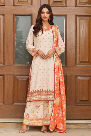 3PC Embroidered Unstitched Lawn Suit