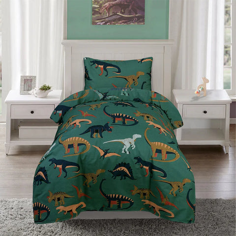 Dinosaur Green Bed Sheet