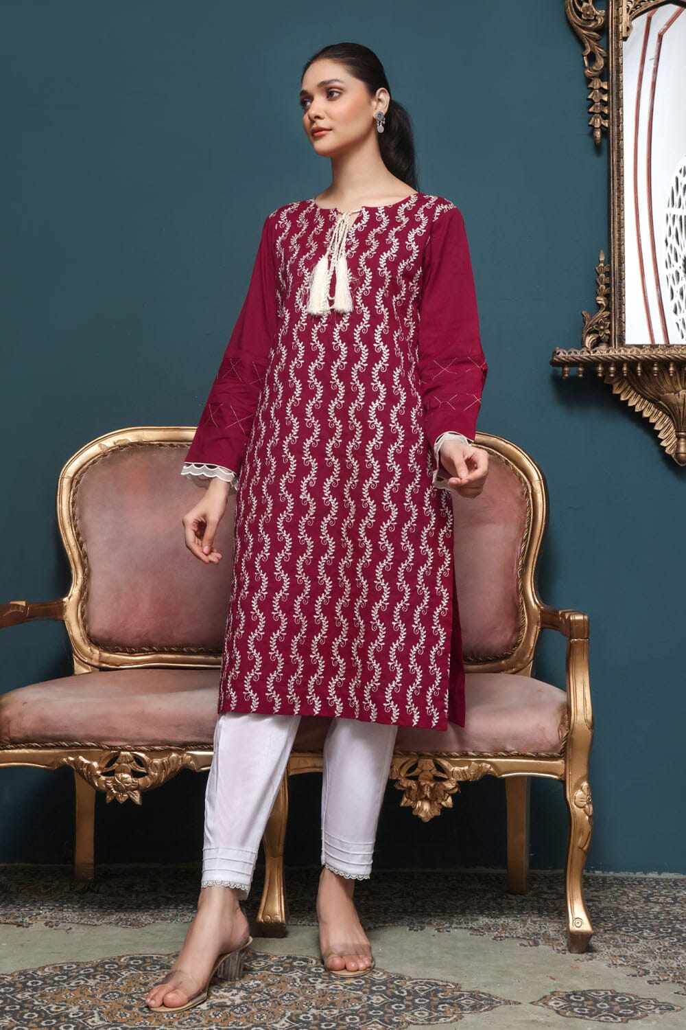 Laado 2 Mtr Top Latest Design Cotton Dress Material, Size: Free Size  (Un-Stitched) at Rs 320 in Surat